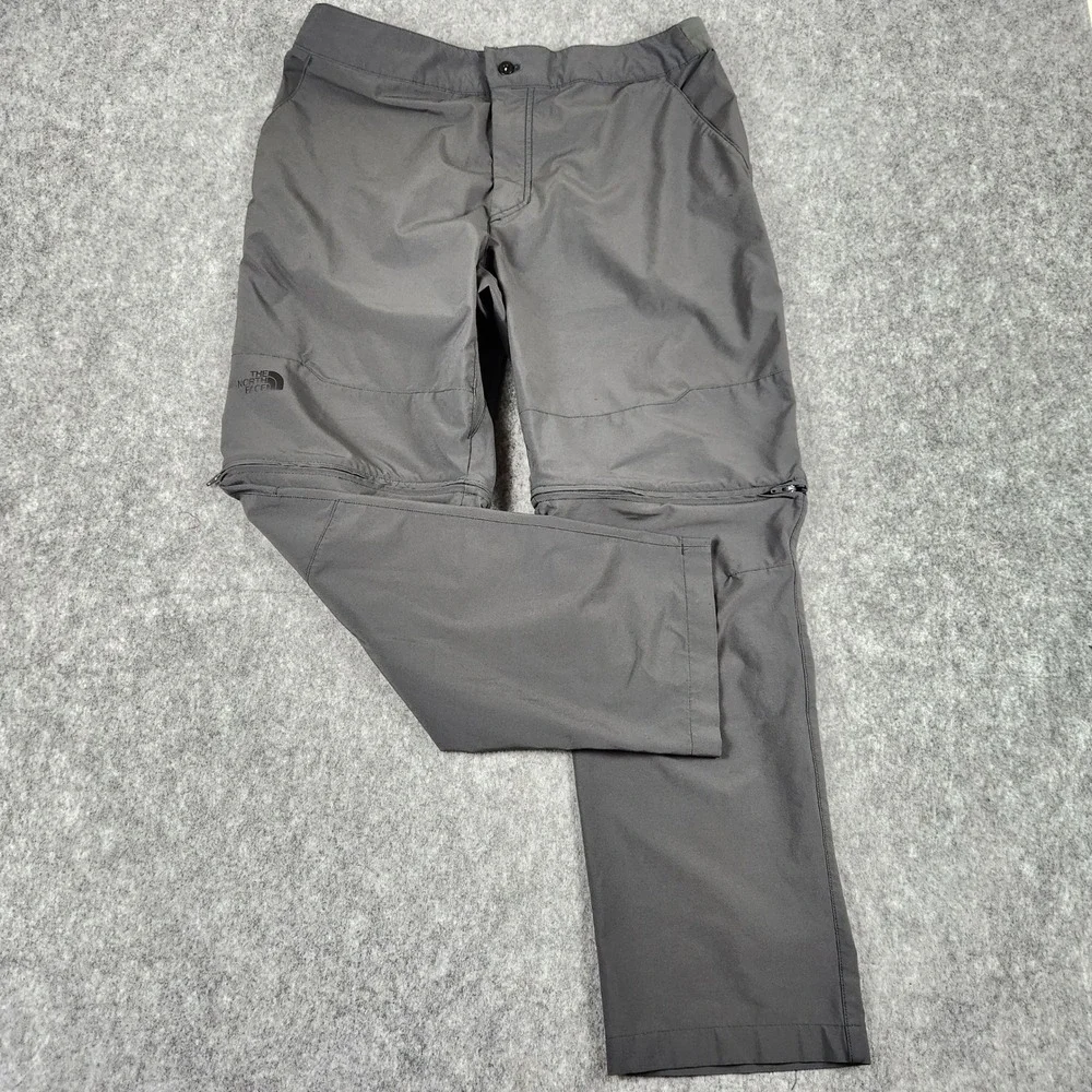 The North Face Paramount Convertible Pants Men 36 Grey Hiking Outdoor Zip Off
